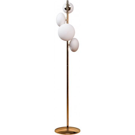 Lampa podłogowa szklana 4-punktowa Omi biały/złoty - ZumaLine