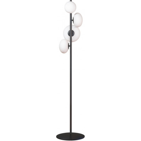 Lampa podłogowa szklana 4 punktowa Omi biały/czarny | ZumaLine