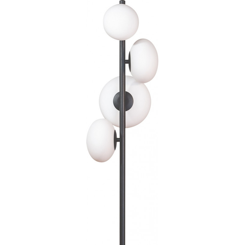 Lampa podłogowa szklana 4 punktowa Omi biały/czarny | ZumaLine