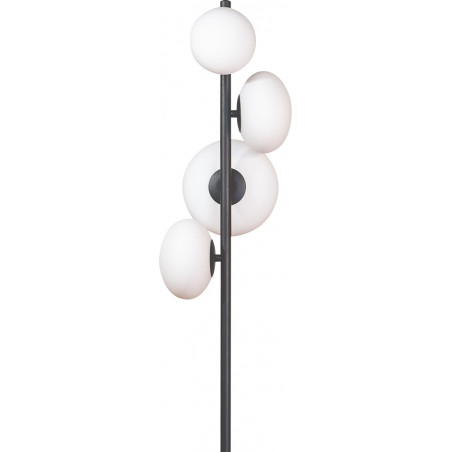 Lampa podłogowa szklana 4 punktowa Omi biały/czarny | ZumaLine