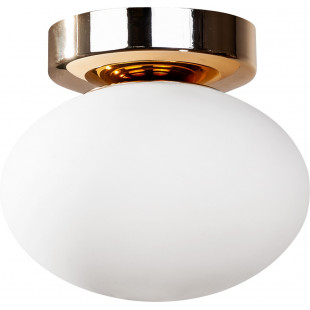 Plafon szklany Omi 15cm biały opal / złoty Zumaline