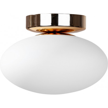 Plafon szklany Omi 18cm biały/złoty ZumaLine - Eleganckie oświetlenie