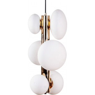 Lampa wisząca szklana Omi VI biało-złota | ZumaLine