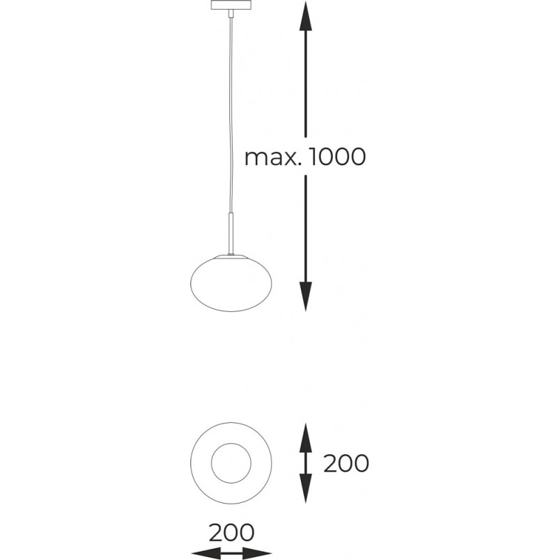 Lampa wisząca szklana Omi biało-złota 20cm | ZumaLine