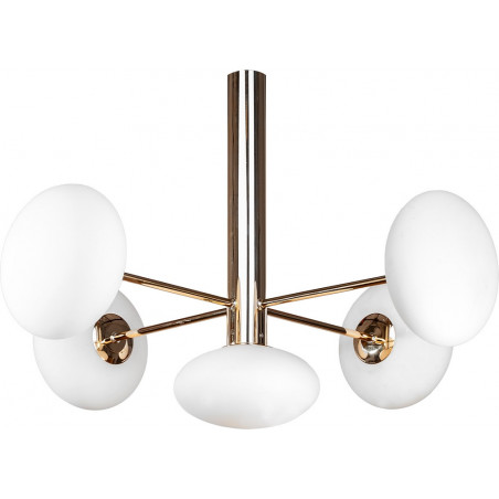 Lampa Sufitowa Szklana 5-Punktowa Omi | ZumaLine - Eleganckie Oświetlenie