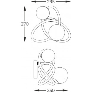 Kinkiet szklany ZumaLine Nisyro | Elegancki design