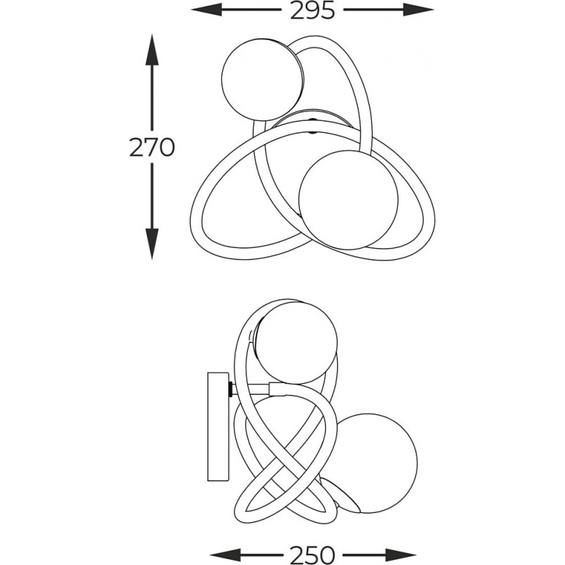 Kinkiet szklany ZumaLine Nisyro | Elegancki design