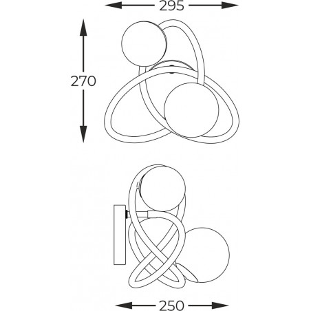 Kinkiet szklany ZumaLine Nisyro | Elegancki design