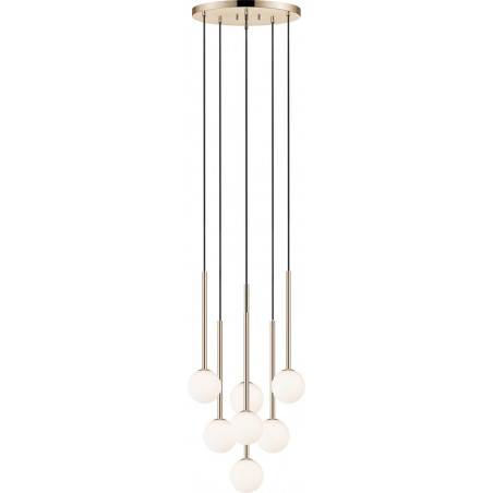 Lampa wisząca Arcturus - 7 kuli, szkło, złoto | ZumaLine
