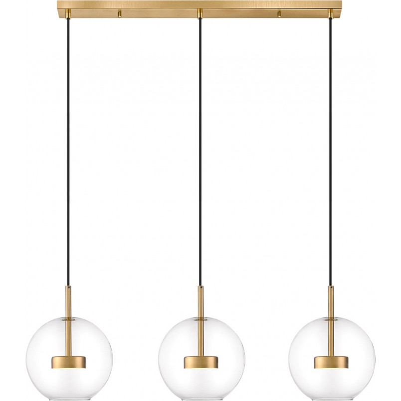Lampa wisząca ZumaLine Enceladus | 3 szklane kule, LED 84cm