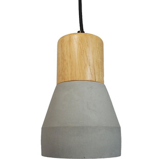 Lampa wisząca betonowa Concrete | Loftowa lampa z drewnem - Step