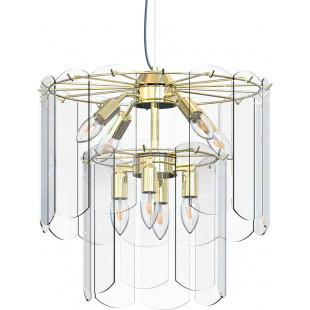 Lampa wisząca Nira szklana złota - ZumaLine | Oświetlenie
