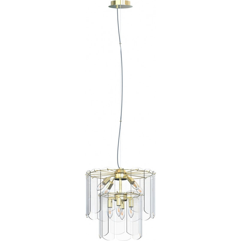 Lampa wisząca Nira szklana złota - ZumaLine | Oświetlenie