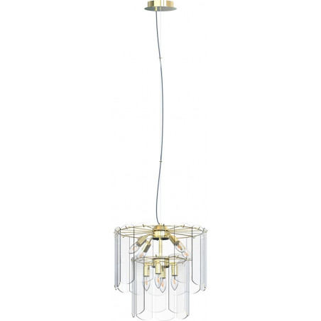 Lampa wisząca Nira szklana złota - ZumaLine | Oświetlenie