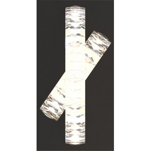 Kinkiet Tula LED czarny/chrom ZumaLine | Lampa kryształowa