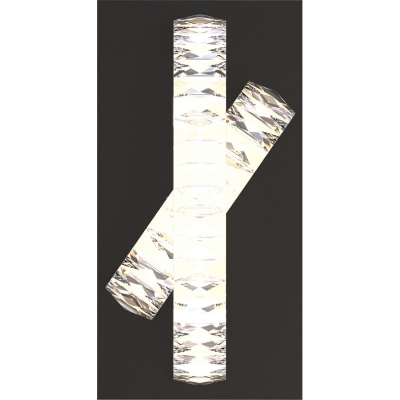 Kinkiet Tula LED czarny/chrom ZumaLine | Lampa kryształowa