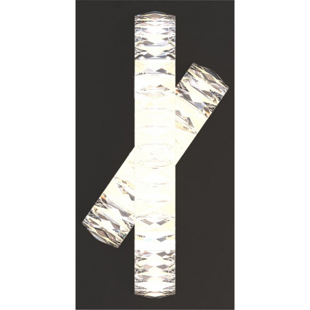 Kinkiet Tula LED czarny/chrom ZumaLine | Lampa kryształowa