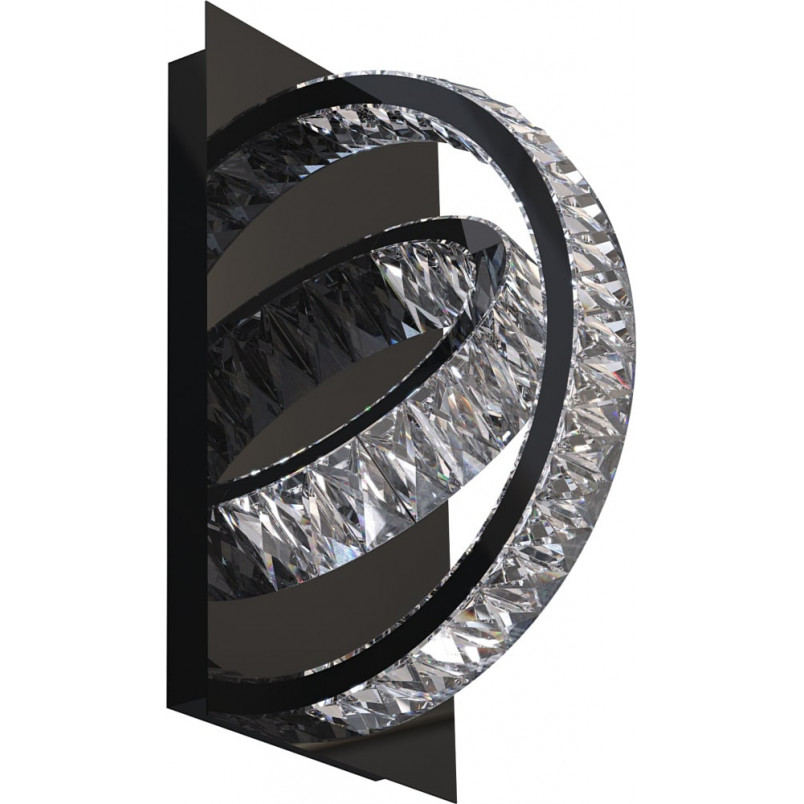 Kinkiet Tula LED czarny/chrom ZumaLine | Lampa kryształowa