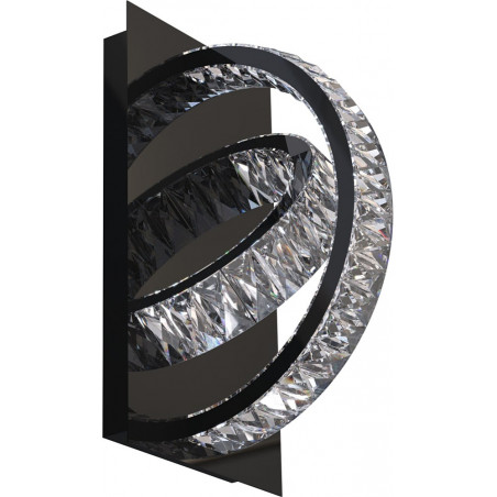 Kinkiet Tula LED czarny/chrom ZumaLine | Lampa kryształowa