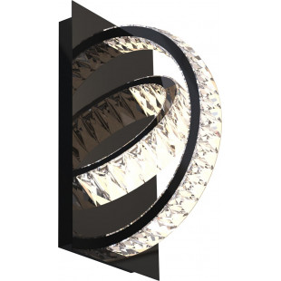 Kinkiet Tula LED czarny/chrom ZumaLine | Lampa kryształowa