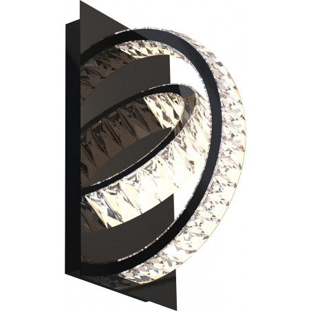 Kinkiet Tula LED czarny/chrom ZumaLine | Lampa kryształowa