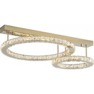 Plafon dwupunktowy z kryształkami Griona LED 50cm złoty Zumaline