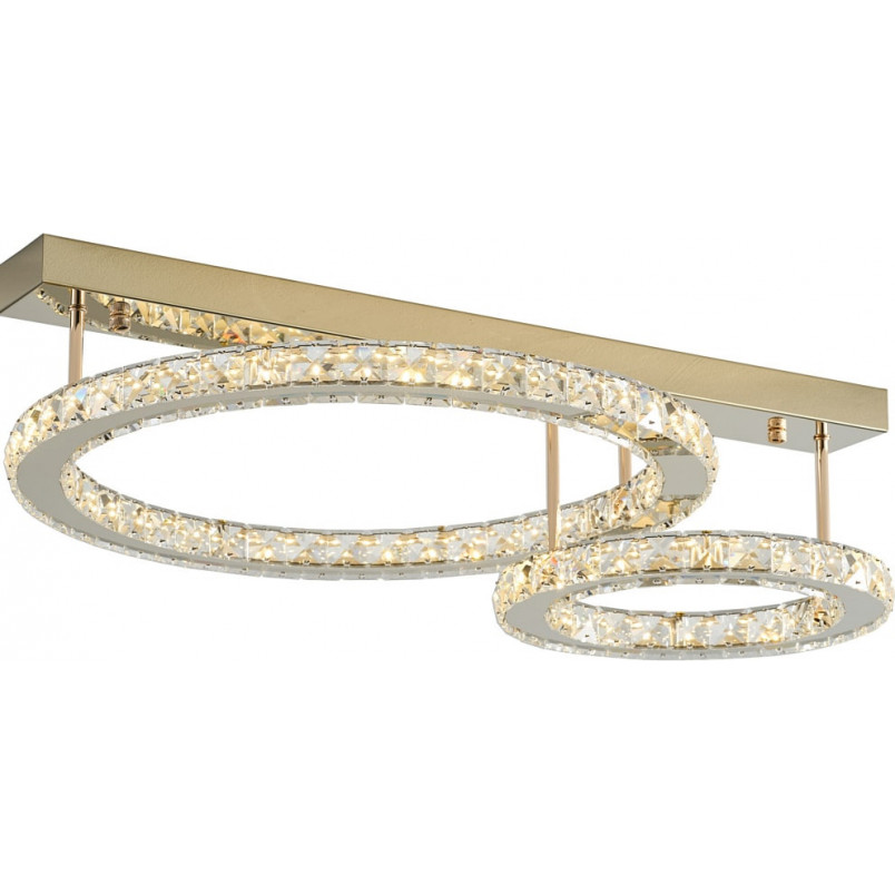 Plafon Złoty z Kryształkami Griona LED 50cm | ZumaLine