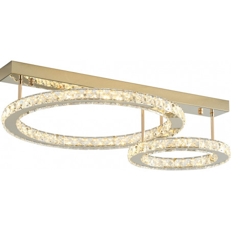 Plafon Złoty z Kryształkami Griona LED 50cm | ZumaLine