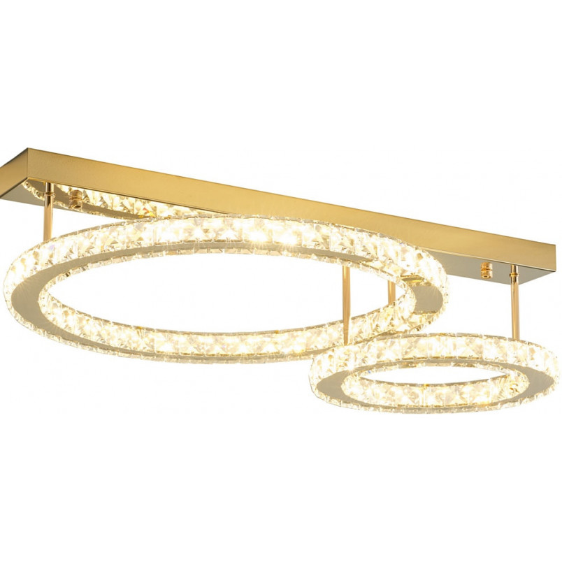Plafon Złoty z Kryształkami Griona LED 50cm | ZumaLine
