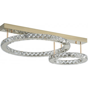 Plafon dwupunktowy z kryształkami Griona LED 50cm złoty Zumaline