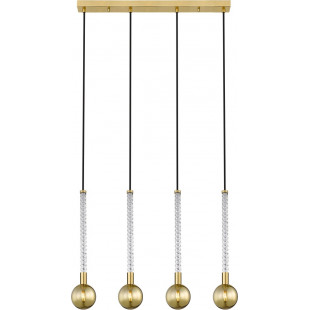Lampa wisząca Mida - 4 kule szklane, złoto, ZumaLine | Oświetlenie