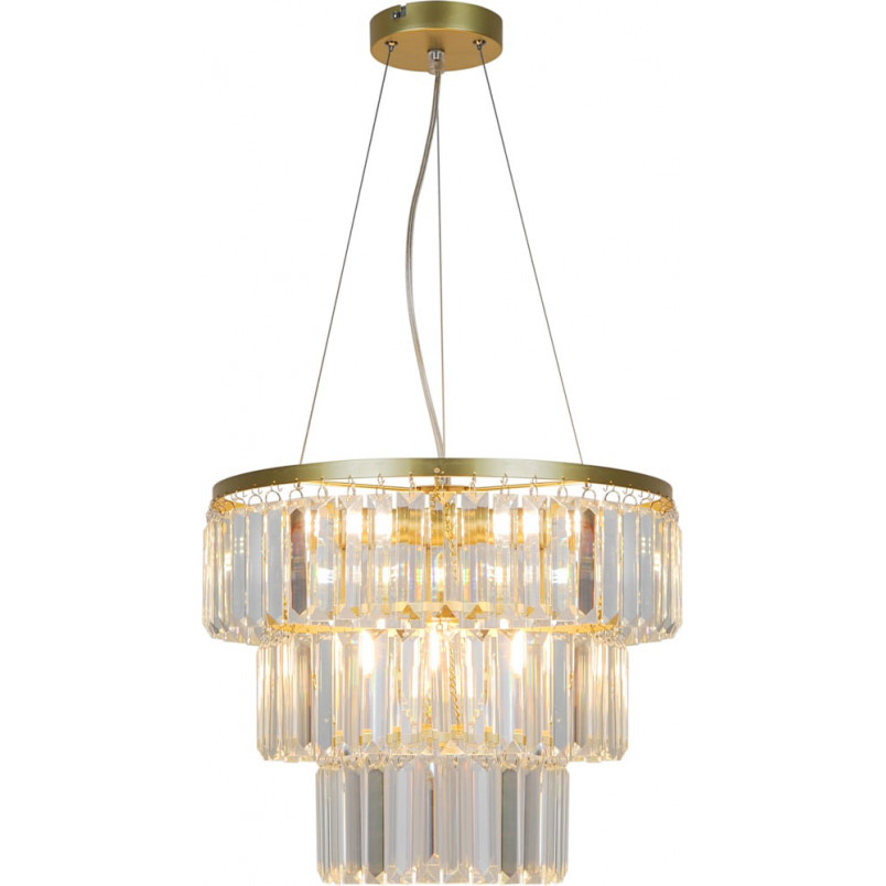 Lampa wisząca kryształowa Tifanny 40cm złoty | ZumaLine