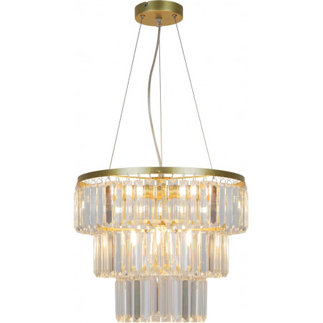 Lampa wisząca kryształowa Tifanny 40cm złoty | ZumaLine