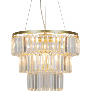 Lampa wisząca kryształowa Tifanny 40cm złoty / transparentny Zumaline