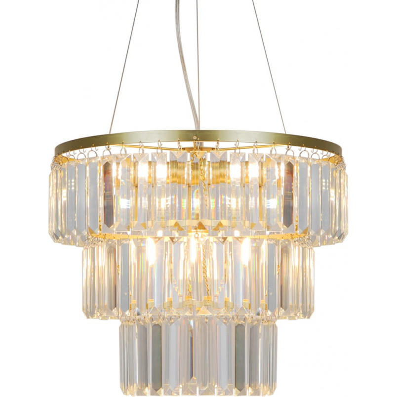 Lampa wisząca kryształowa Tifanny 40cm złoty | ZumaLine
