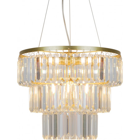 Lampa wisząca kryształowa Tifanny 40cm złoty | ZumaLine