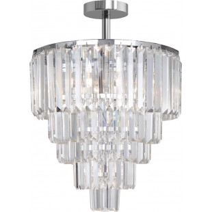 Lampa sufitowa kryształowa Amedeo 50cm przezroczysty / chrom Zumaline