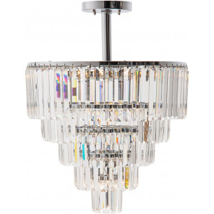 Lampa sufitowa kryształowa Amedeo 50cm przezroczysty / chrom Zumaline