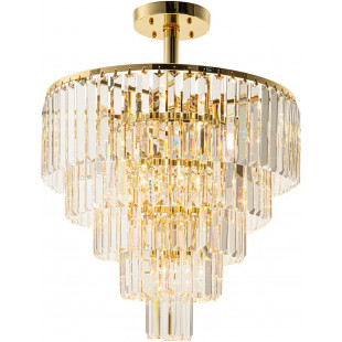 Lampa sufitowa kryształowa Amedeo 50cm przezroczysty / złoty Zumaline