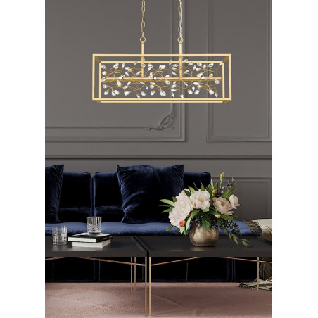 Lampa wisząca Spring złota - kryształowa elegancja | ZumaLine