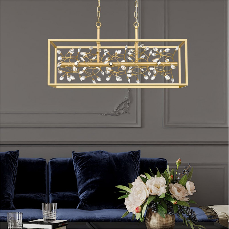 Lampa wisząca Spring złota - kryształowa elegancja | ZumaLine