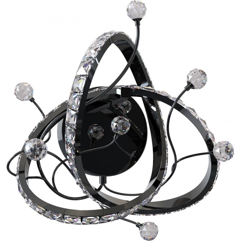 Plafon Maia LED czarny/chrom - ZumaLine | Lampa kryształowa