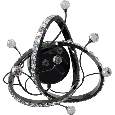 Plafon Maia LED czarny/chrom - ZumaLine | Lampa kryształowa