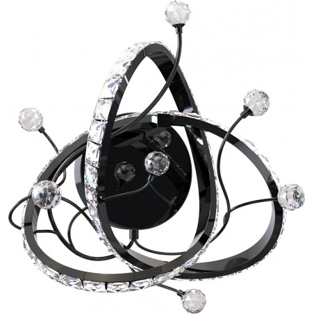 Plafon Maia LED czarny/chrom - ZumaLine | Lampa kryształowa