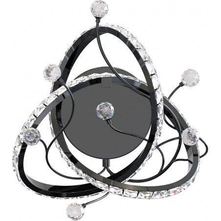 Plafon Maia LED czarny/chrom - ZumaLine | Lampa kryształowa