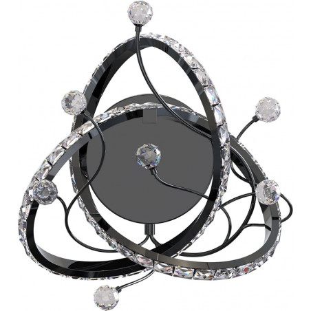 Plafon Maia LED czarny/chrom - ZumaLine | Lampa kryształowa