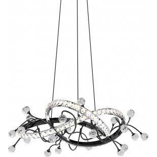 Lampa Maia LED Czarna z Kryształami | ZumaLine - 58cm