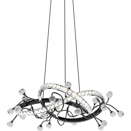 Lampa Maia LED Czarna z Kryształami | ZumaLine - 58cm
