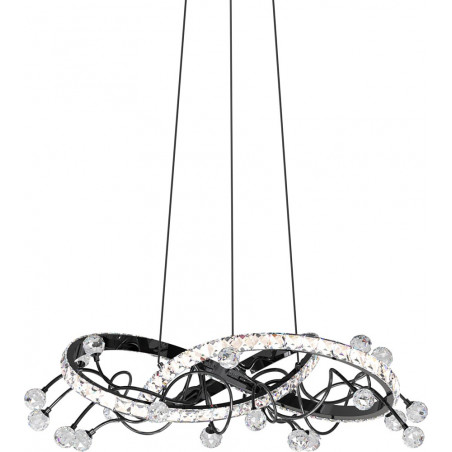 Lampa Maia LED Czarna z Kryształami | ZumaLine - 58cm