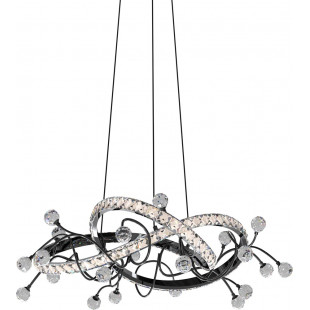 Lampa Maia LED Czarna z Kryształami | ZumaLine - 58cm